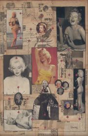 BADII, Libero. Marilyn Monroe, collage y tinta.