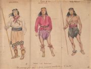 Gauchos e Indios, dos acuarelas ilustraciones para la obra: 'Yo mat a Quiroga'