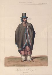 DHASTREL. Galerie Royal de Costumes, Negres Infanterie y  Habitant de la Campagnel, Montevideo, grabados