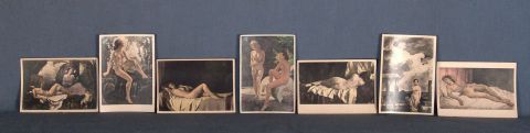 FOTOGRAFIA. HOFFMANN, Heinrich. POSTALES (46) que reproducen obras de pintores alemanes. 46 piezas.