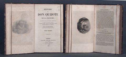 CERVANTES, Miguel de: HISTOIRE DE DON QUIJOTE DE LA MANCHE. Paris. 2 Vol.