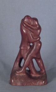 Gaimari. Tango, escultura en palo santo, 35,5}CM.