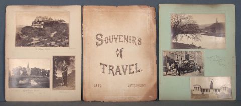 Album Souvenirs of Travel, 1887 con numerosas fotografías de países europeos.