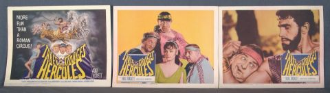 Hércules, seis Lobby cards protagonizados por Los Tres Chiflados. Año 1961.