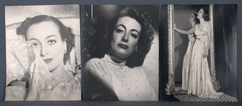Joan Crawford, cinco fotografías.