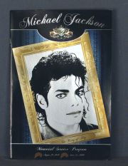 Michael Jackson. Memorial Service Program. 25/06/2009