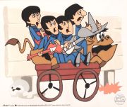 Beatles, Bullride, celuloide de animación (Animation Cell). Recreación de los Cartoons Series The Beatles Saturday Morni