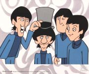 Beatles, Casual, celuloide de animación (Animation Cell), Recreación de las Cartoon Series The Beatles Saturday Morning