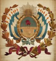 Escudo Nacional Argentino con gorro Frigio, bordado