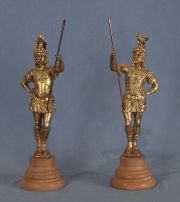 Soldados romanos, esculturas de bronce