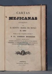 MOXO, Benito María de: CARTAS MEJICANAS... 1 Vol.