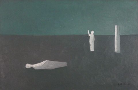 FADUL, Angel 'Figuras', óleo sobre hardboardt 40 x 60 -1961