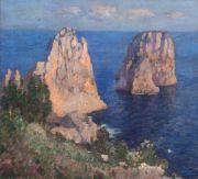 GARGIULO, Enrico , Esc. Italiana 1881 - 1948 'Capri', óleo 1927