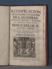 RECOPILACION DE LEYES DE LOS REYNOS DE LAS INDIAS....4 Vol (Tomos I, II, III y UV)