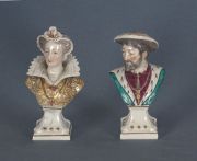 Par de Reyes de porcelana Meissen, Francois I Mary Stuart. algunas casc.