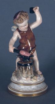 Cupido, figura de porcelana de Meissen