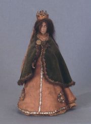 Virgen Imagen de vestir con pelo.