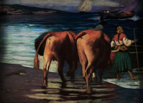 Luque y Roselló, Joaquin. óleo Pontevedra 1905