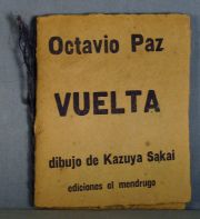 PAZ, Octavio: 'VUELTA', dibujo de Kaazuya Sakai.