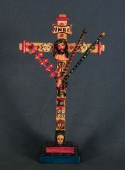 Cristo, talla policromada, Arte Popular Peruano