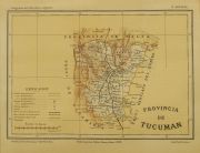 Mapa Provincia de Tucuman, año 1889.