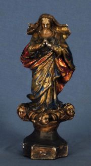 Virgen Inmaculada, figura de yeso pintada (69)
