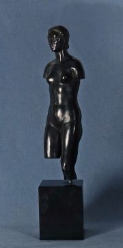 LAGOS, Alberto. Desnudo Femenino', escultura de bce con base.