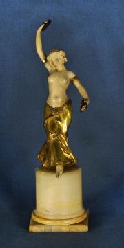 Sosson, Bailarina, escultura de bronce y marfil (7)