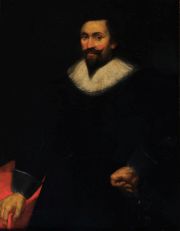 Cervantes, óleo sobre tela sin firma. 95 x 76 cm.