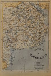 Mapa Pcia Buenos Aires. Año 1889