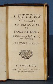 POMADOUR, LETTRES DE MADAME LA MARQUISE DE DEPUIS. 1753 incl 1762