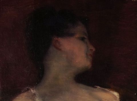 SCHIAFFINO, Eduardo. Perfil femenino, leo 1898