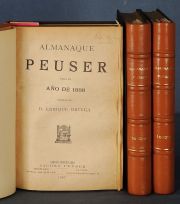 ALMANAQUE PEUSER 1887 - 1892...1888 A 1893. (6 VOL EN 3 TOMOS).