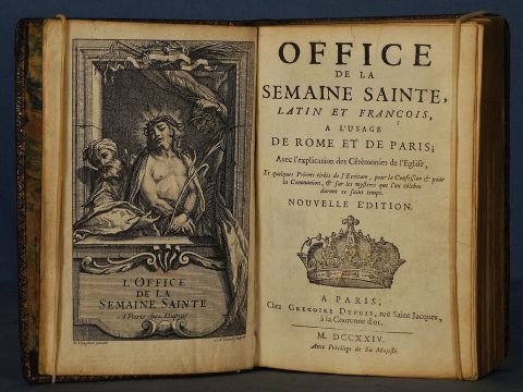 Office de la Semaine sainte, 1724, cuero (84)