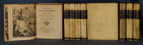 CICERONIS M. Tullii OPERA, 1740. 9 volúmenes