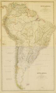 Johnstone, Mapa Mapa sud America, partes norte y sud.