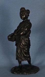 Japonesa escultura de bronce Alto 58 cm.