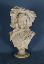 Flaschi. Joven, escultura mrmol, con pedestal, restaurada.