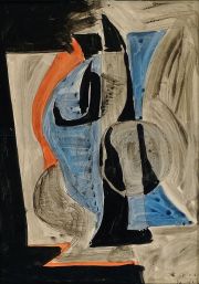 Vainstein, Abstracto, técnica mixtas, 21-1-60, 48 x 31 cm.
