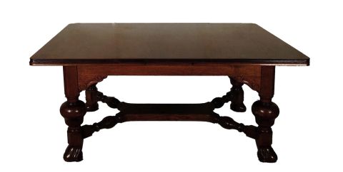 Nordiska Kompaniet, juego comedor, mesa con dos tablas extensibles, 6 sillas esterilladas, trinchante y apara