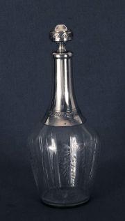 Botellones , cristal y plata un tapon con avs. (2)