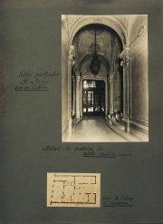 21 cartones C.1900 -1920 con 74 fotos de Bs.As. Belgrano, interiores de edificios, planos de arquitec. Arq.Gaston Mallet