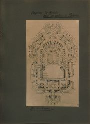 21 cartones C. 1900-1920 con 70 fotos de interiores, planos, fachadas de arquitectura. Arq. Gaston Mallet. Deterioros
