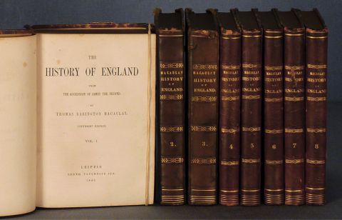 MACAULAY, Thomas Babington: THE HISTORY OF ENGLAND. Leipzig, 1849. 8 vol.