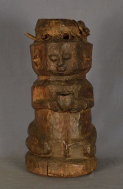 Tambor ceremonial africano. Arte Yoruba. -4-