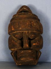 Mascaras cabezas, Yomba. Nigeria, madera oscura. (2)