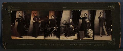 Fotografía en formato tipo panorámico de Bernardino Pascale. Buenos Aires. 1905