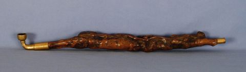 Pipas para opio de raiz y bronce distintas S. XIX (2)