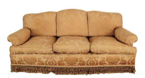 Sofa confortable, 3 cuerpos, tap floreado c/3 almohadones -14