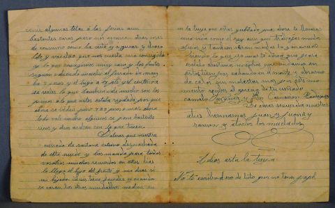 Carta de fecha junio 8 de 1939, sin indicación de lugar, extendida en España poco tiempo después de finalizada la Gu